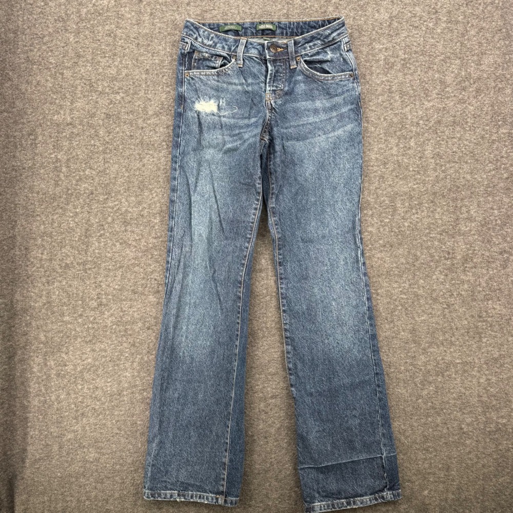 Wild Fable Womens Low Rise Bootcut Jeans Medium Wash Distressed Size 00